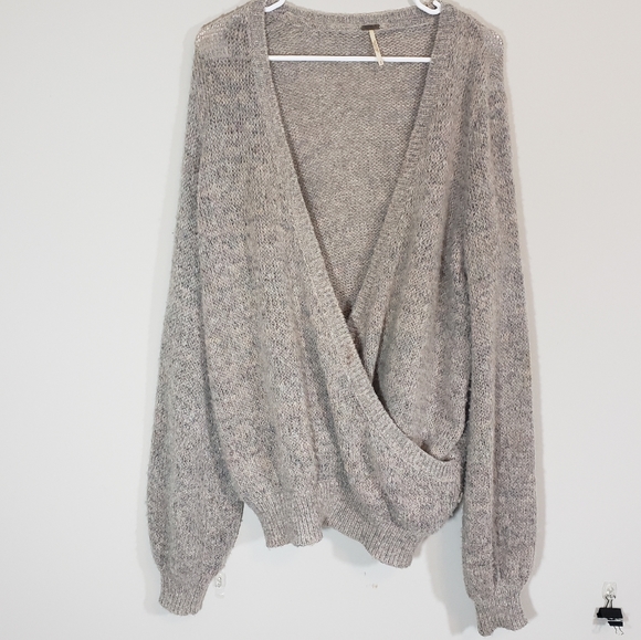 Free People Sweaters - Free People Cross Front Loose Knit Sweater